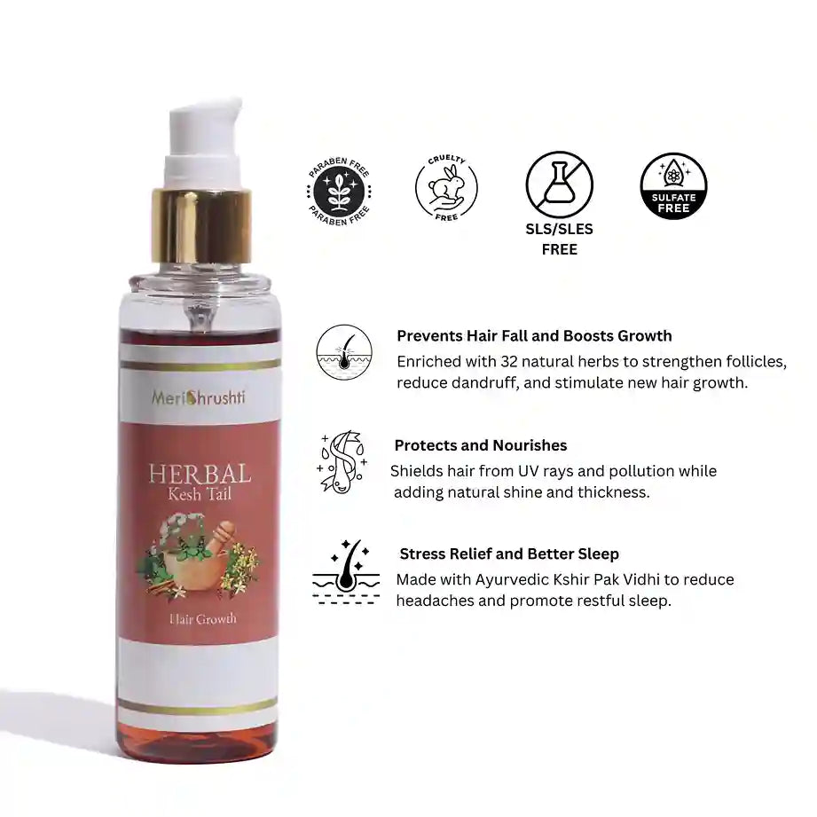 Meri Shrushti Herbal Kesh Tail (Hair Growth & Repair Oil) - 100% Natural