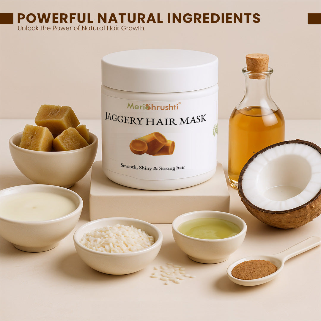 Meri Shrushti Jaggery Root Condition & Repair Hair Mask - 100% Natural Ingredients