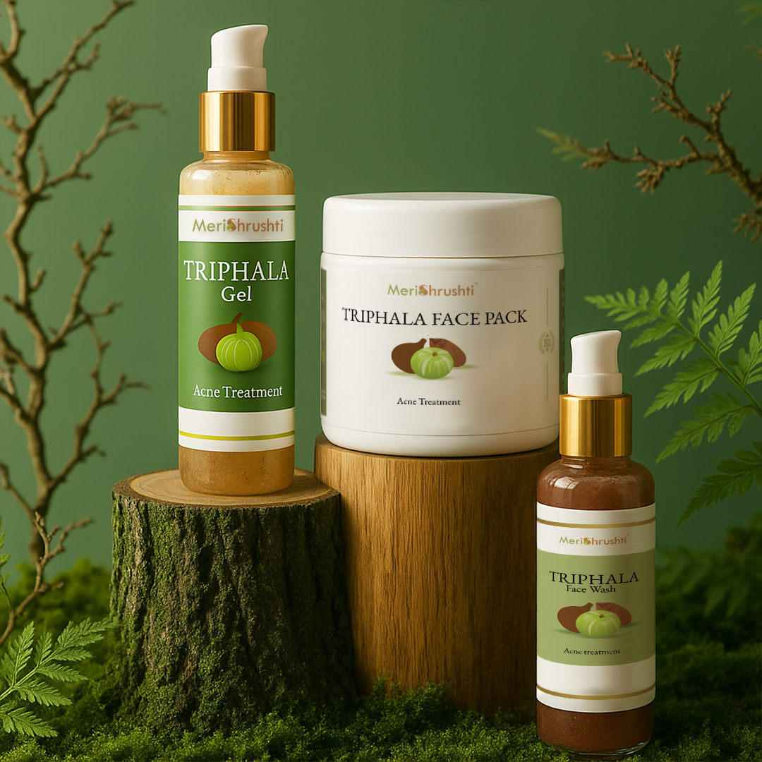 Triphala Acne Defence Pack – (Pack of 3) - 3-Step Herbal Solution