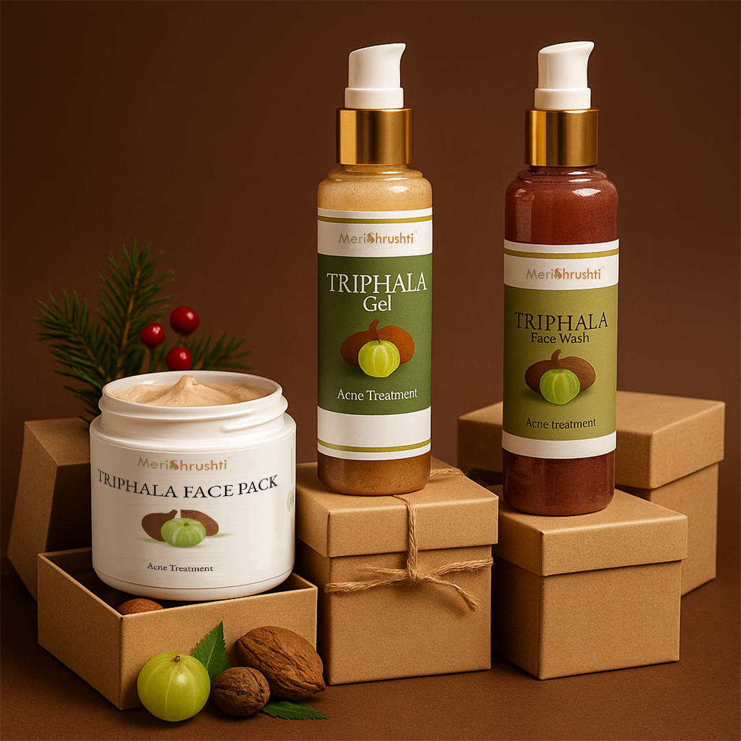 Triphala Acne Defence Pack – (Pack of 3) - 3-Step Herbal Solution