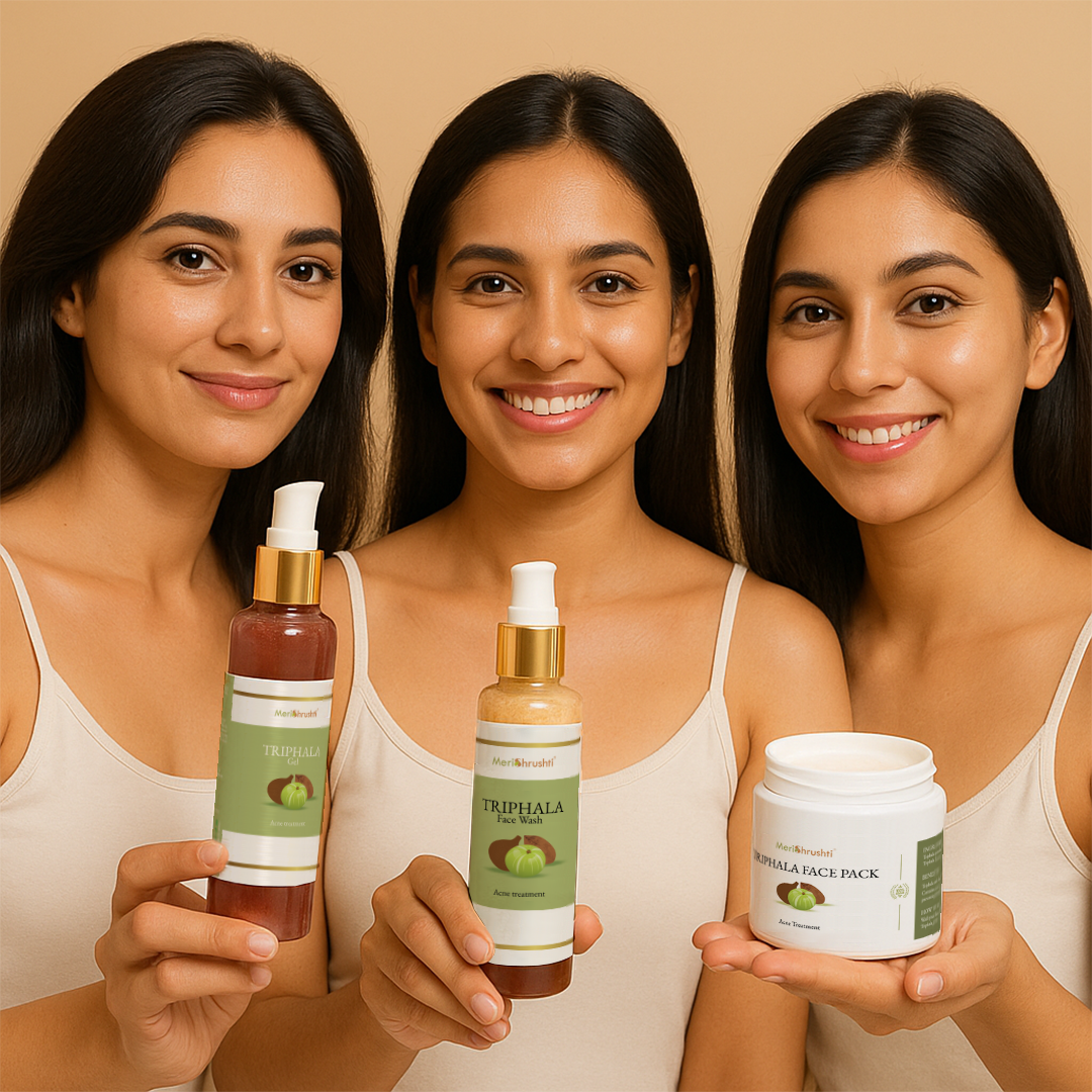 Triphala Acne Defence Pack – (Pack of 3) - 3-Step Herbal Solution