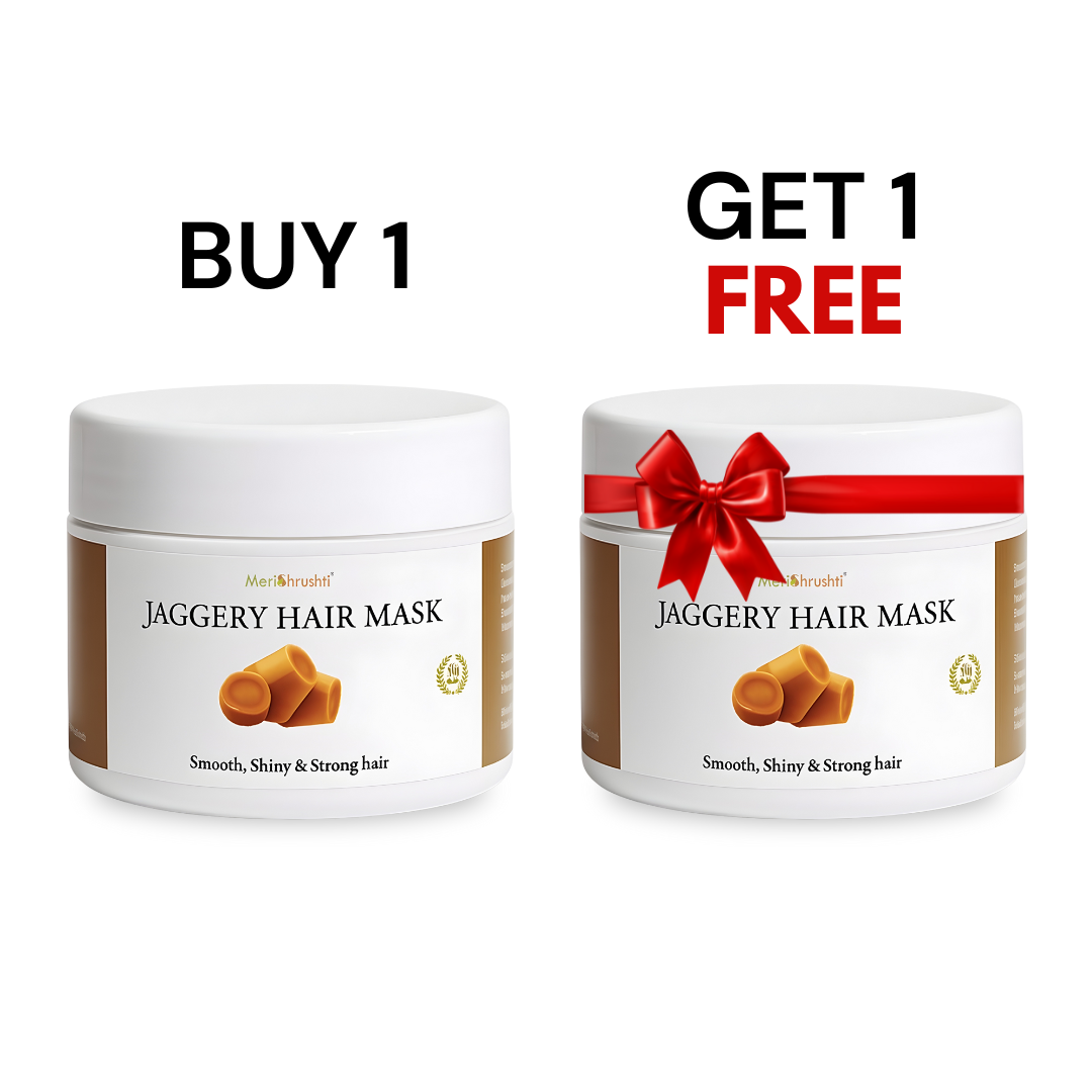 Meri Shrushti Jaggery Root Condition & Repair Hair Mask - 100% Natural Ingredients - BUY 1 GET 1 FREE